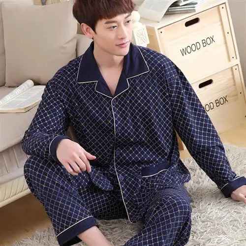 Men’s Long Sleeve Nightgown Set – All-Season Comfort