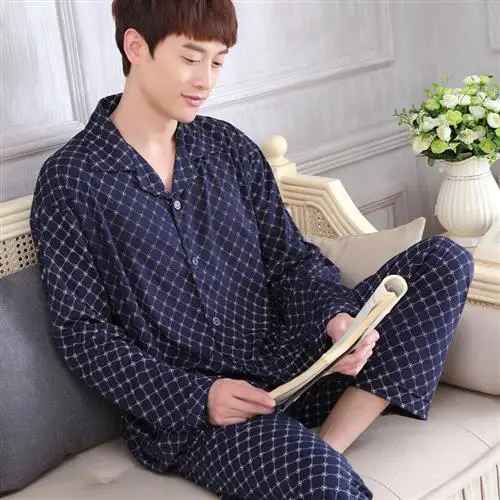 Men’s Long Sleeve Nightgown Set – All-Season Comfort