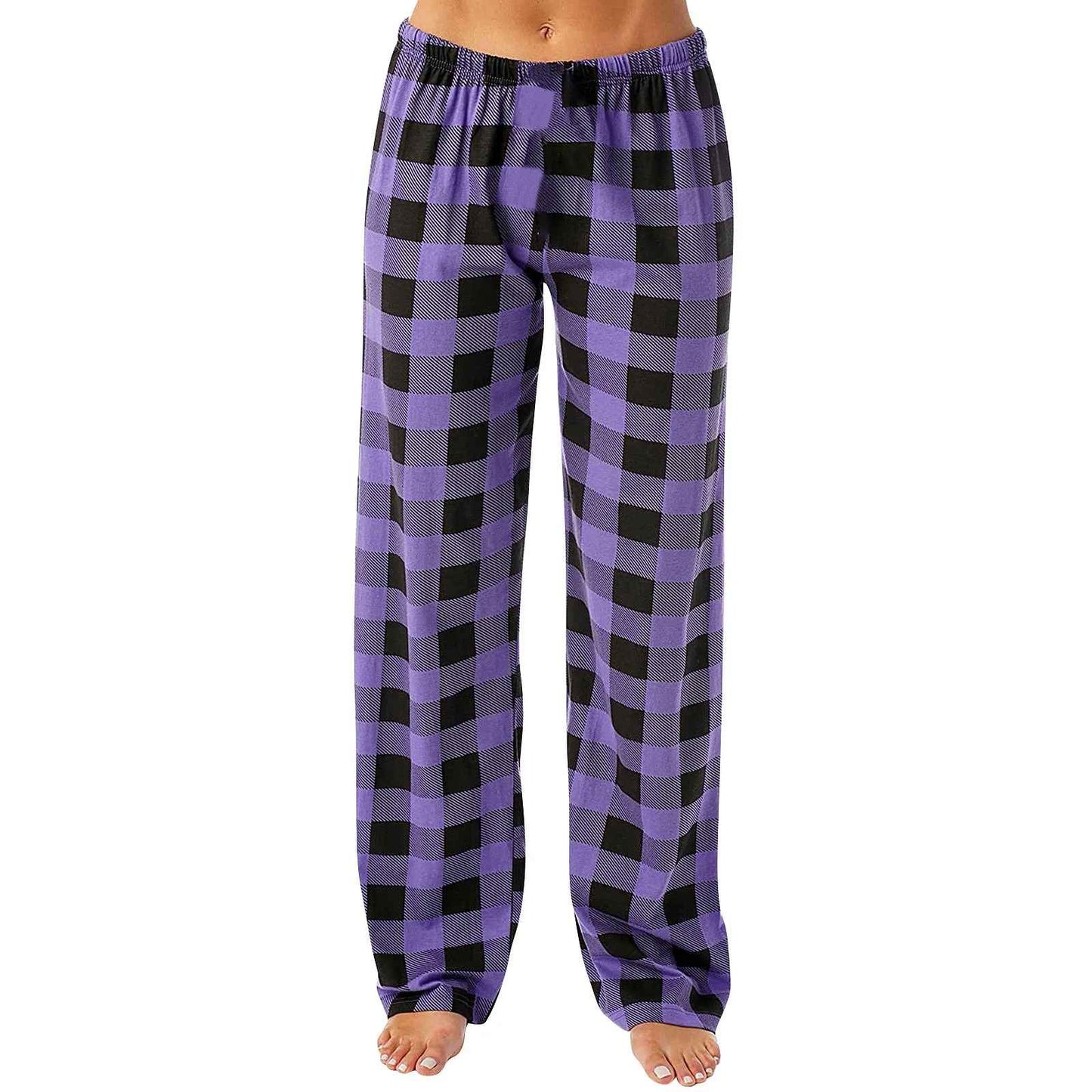 Women's Plaid Cotton Pajama Pants – Loose Fit