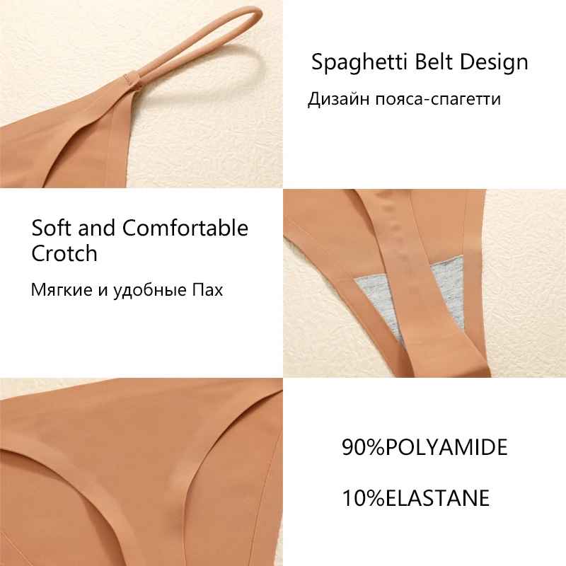 3PCS Seamless Low Waist Thong Panties