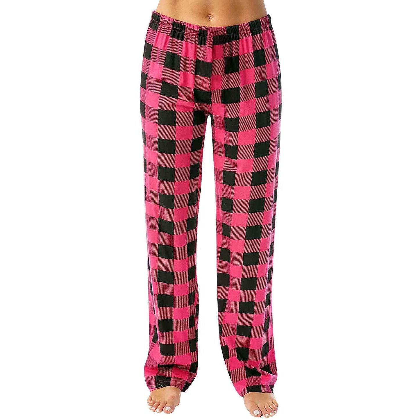 Women's Plaid Cotton Pajama Pants – Loose Fit