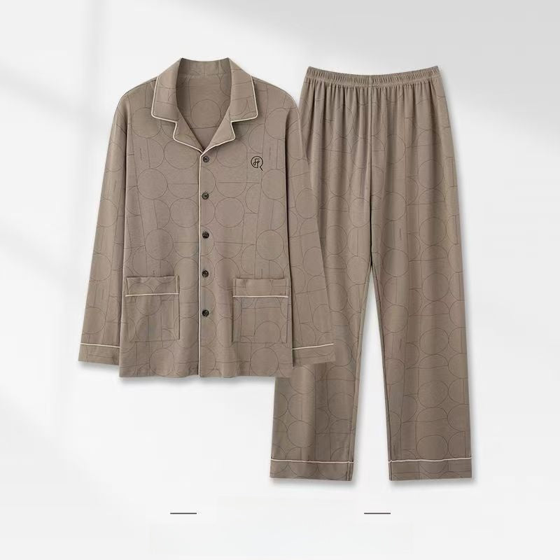 Cotton Pajama Set Long Sleeve Cardigan