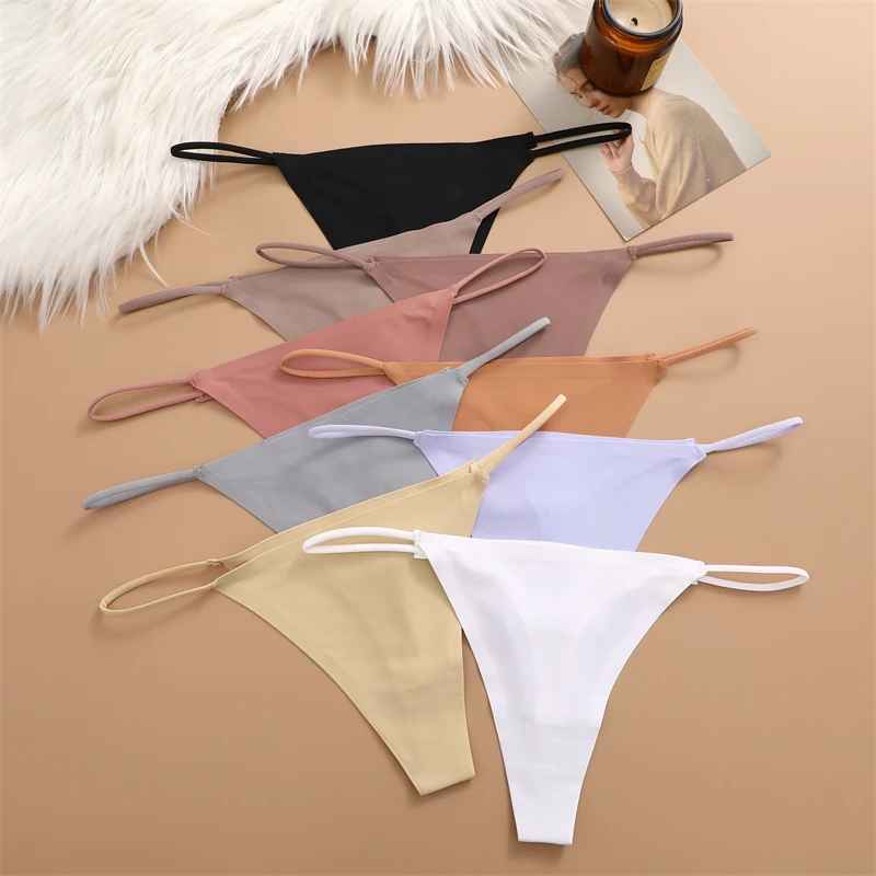 3PCS Seamless Low Waist Thong Panties