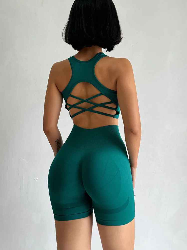 Women’s Yoga Set with Cross Back