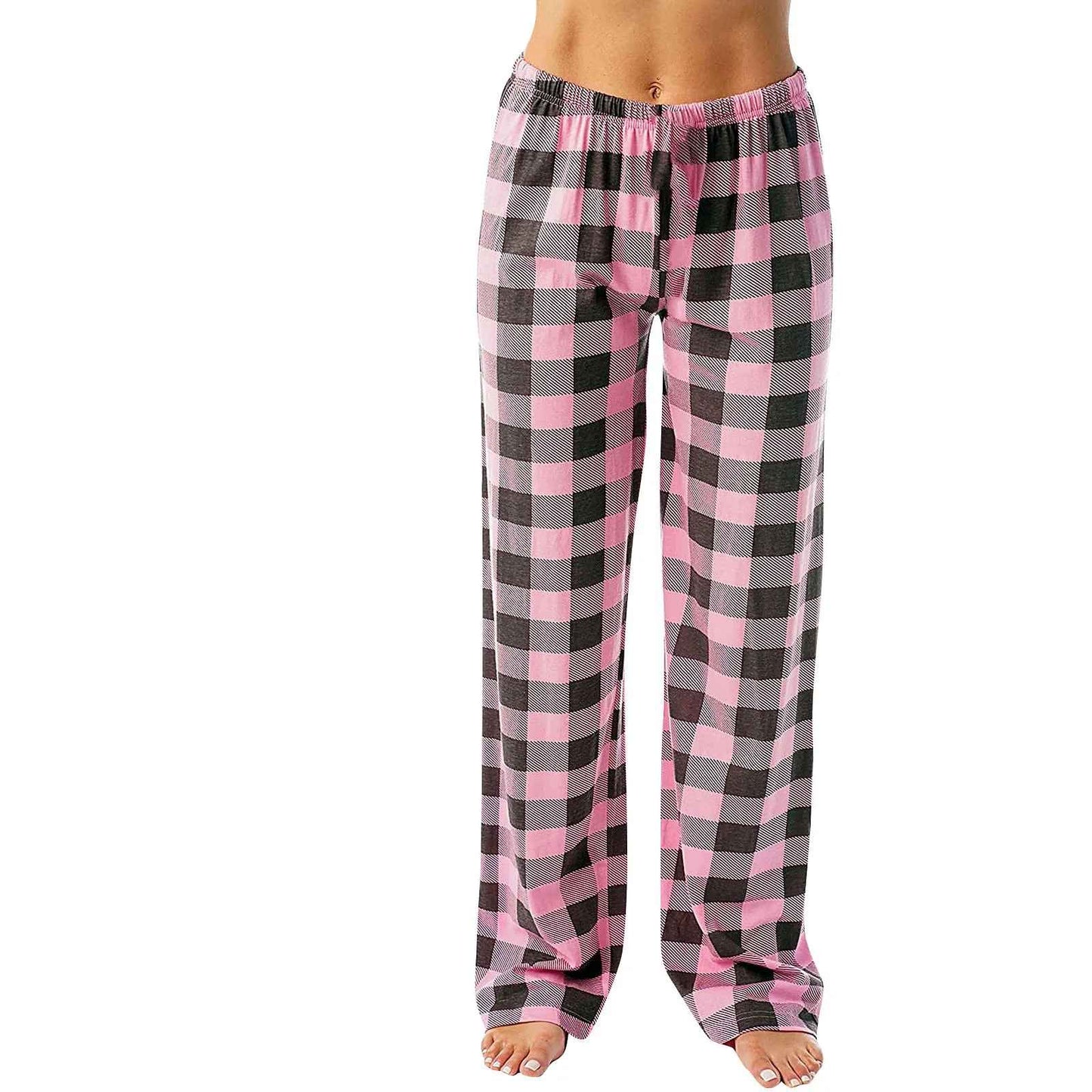 Women's Plaid Cotton Pajama Pants – Loose Fit