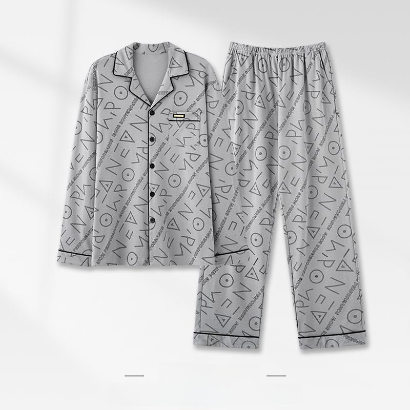 Cotton Pajama Set Long Sleeve Cardigan