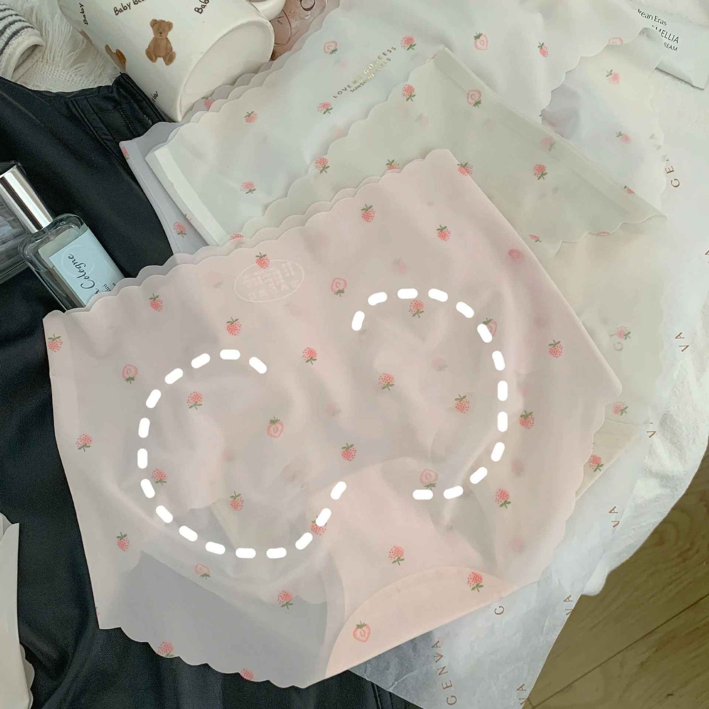 Strawberry Ice Silk Seamless Panties