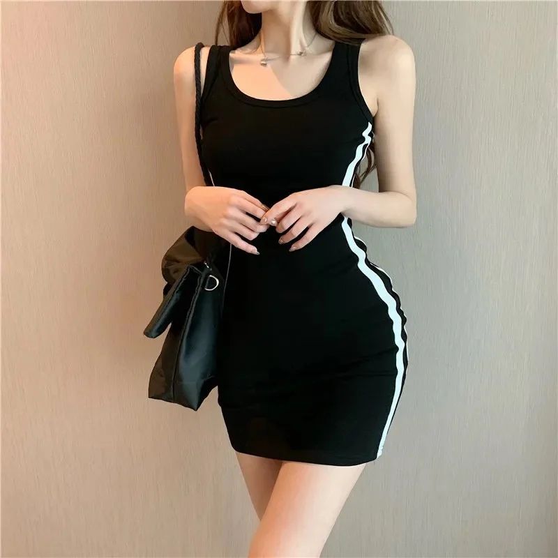 Summer Sheath Spaghetti Strap Slim Dress for Women