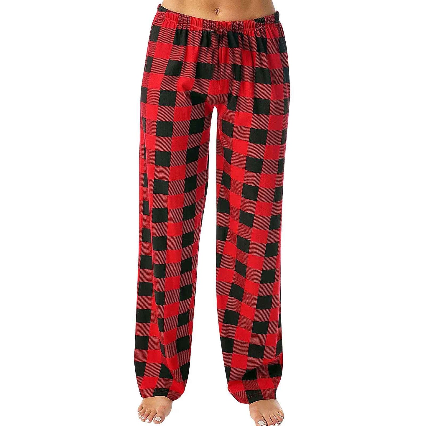 Women's Plaid Cotton Pajama Pants – Loose Fit