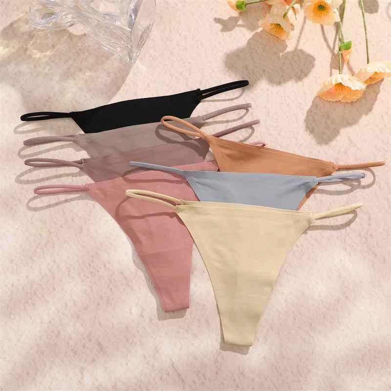 3PCS Seamless Low Waist Thong Panties