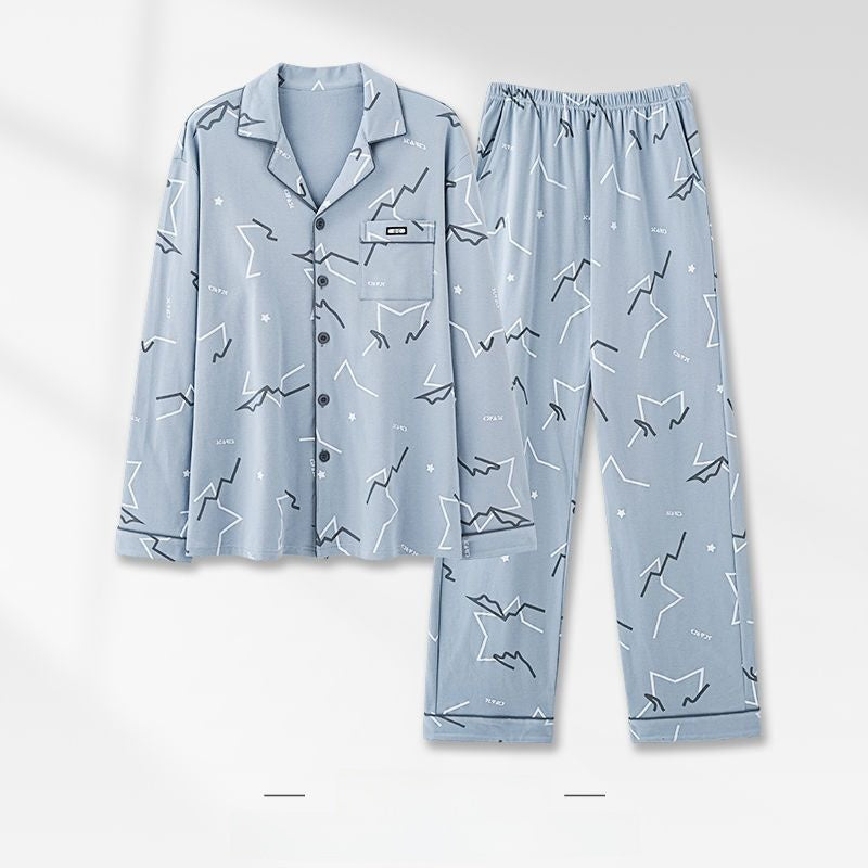 Cotton Pajama Set Long Sleeve Cardigan