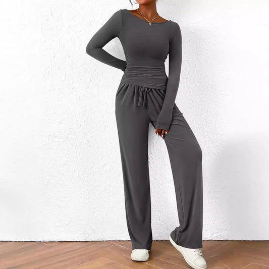 Autumn Explosions Casual suit Asymmetric Long Sleeve T-shirt