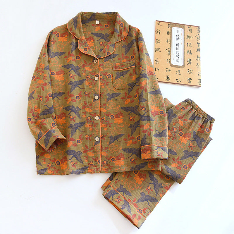 Retro festive home wear suit