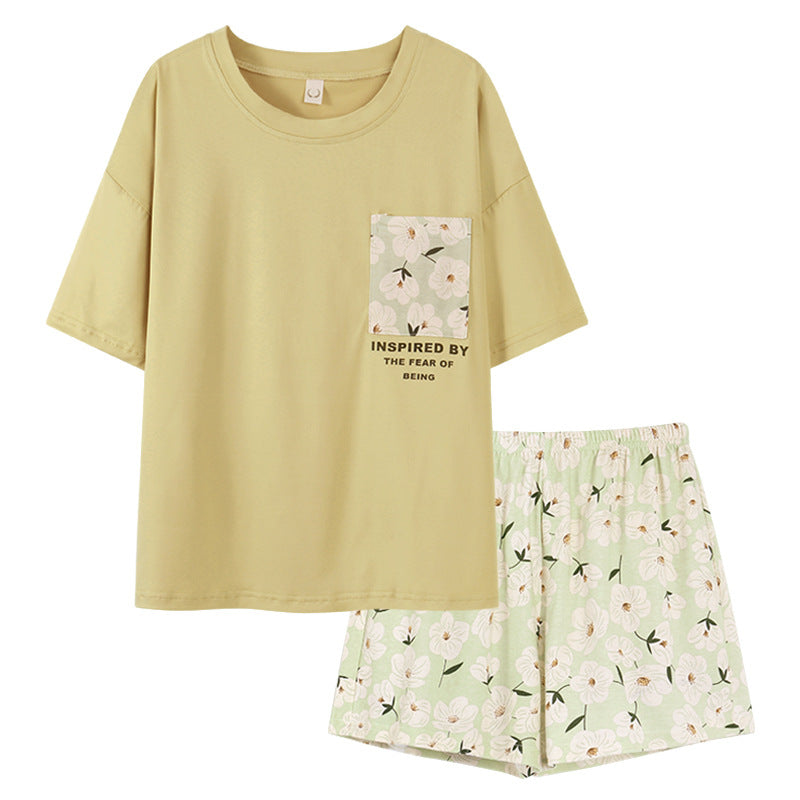 Pajamas Women's Summer New Short-sleeved Shorts Thin Loose Plus Size Fat Sister Japanese Home Wear