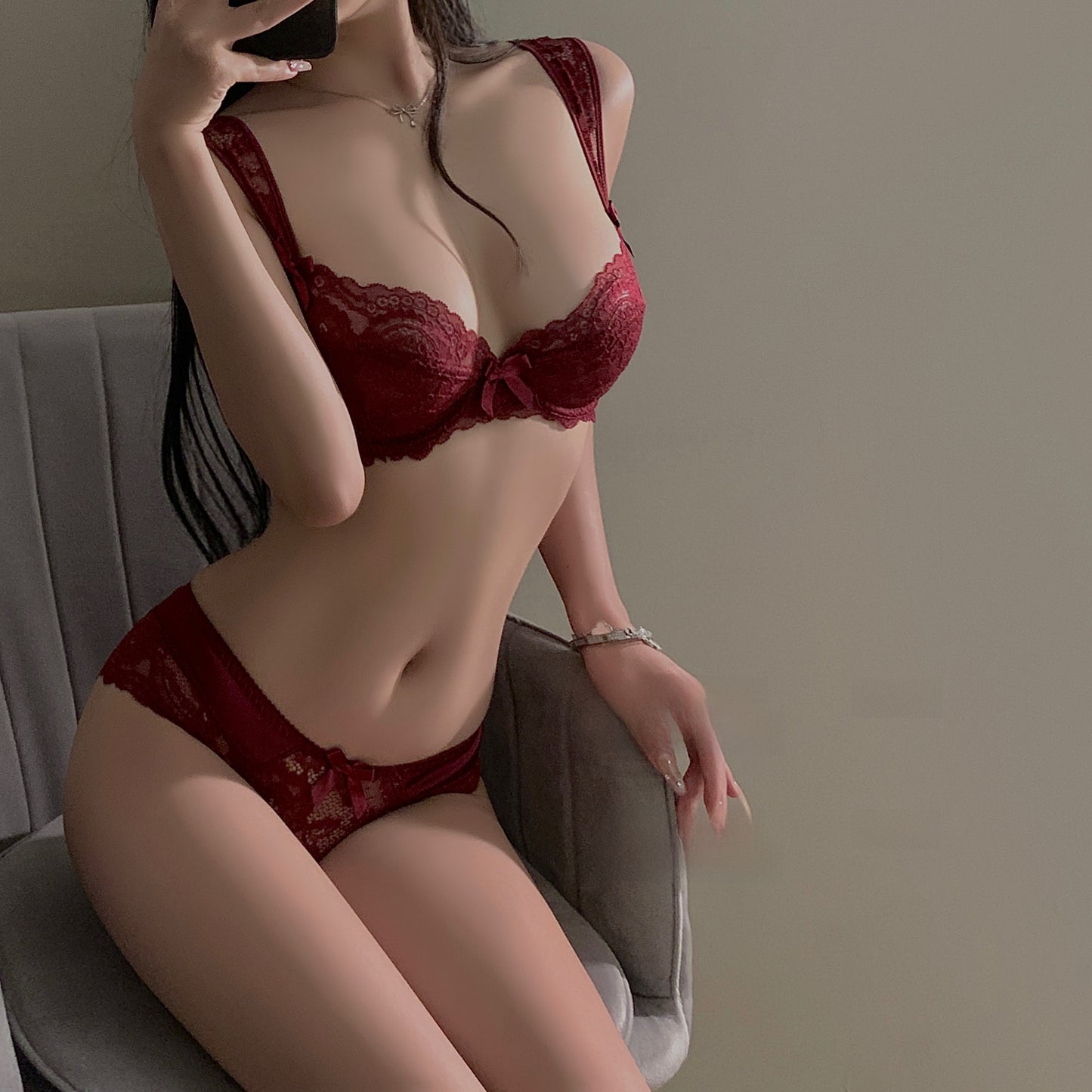 French sexy lace gathering lingerie woman