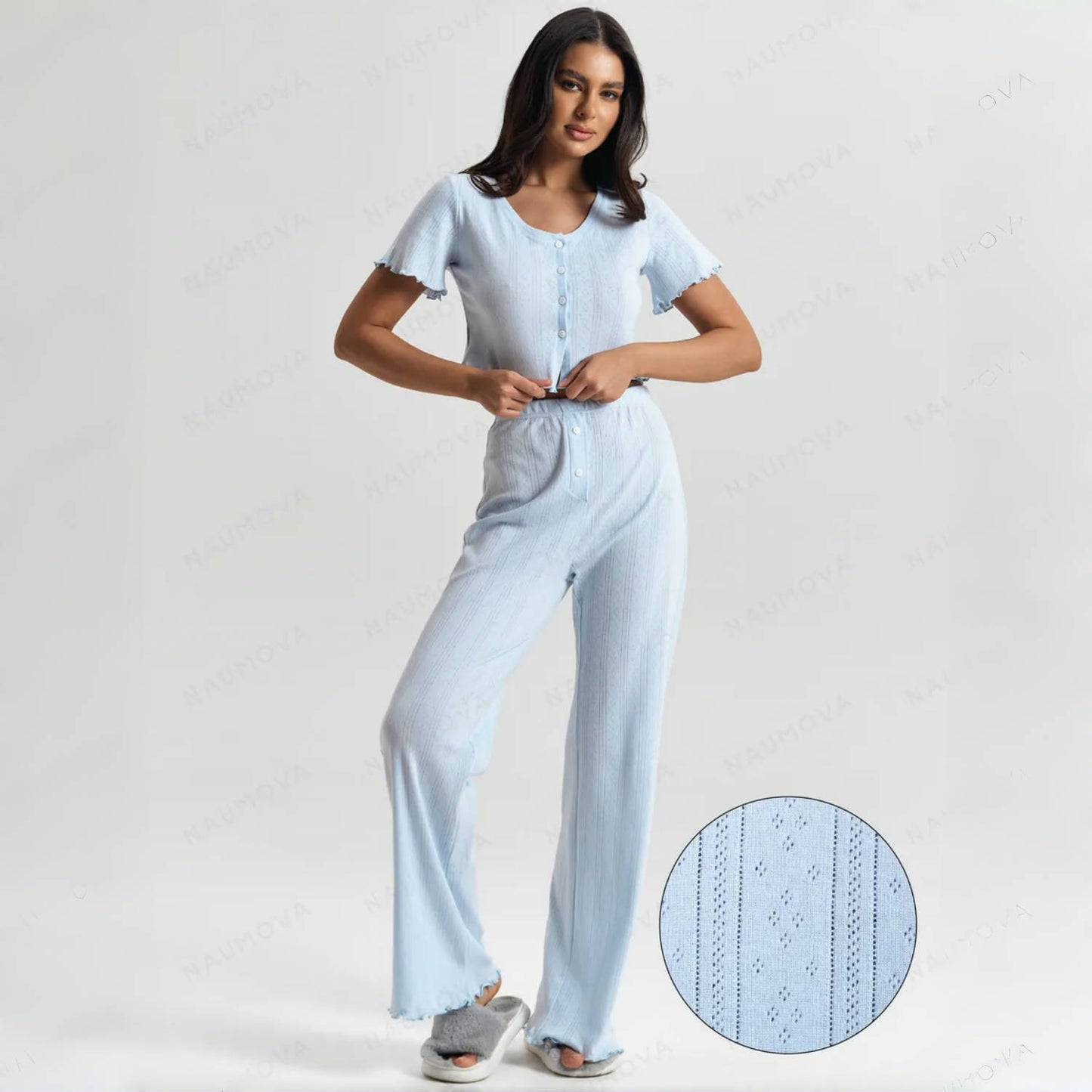 Women's Floral Cotton Pajama Set