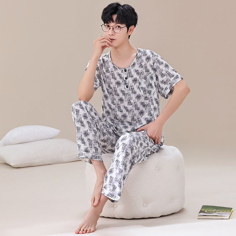Artificial Cotton Men's Pajamas