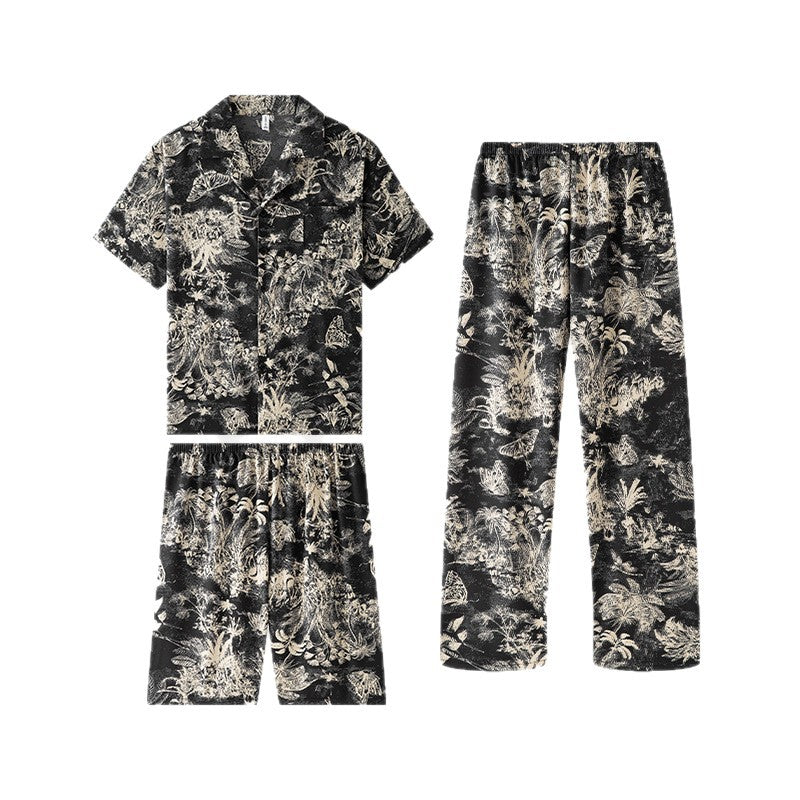 Men in ice silk pajamas