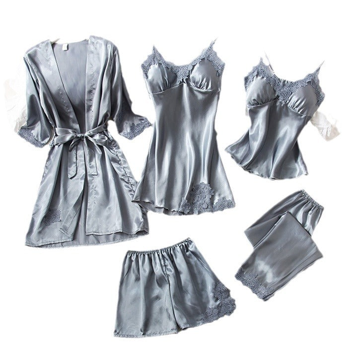 Imitation Silk Pajama Set