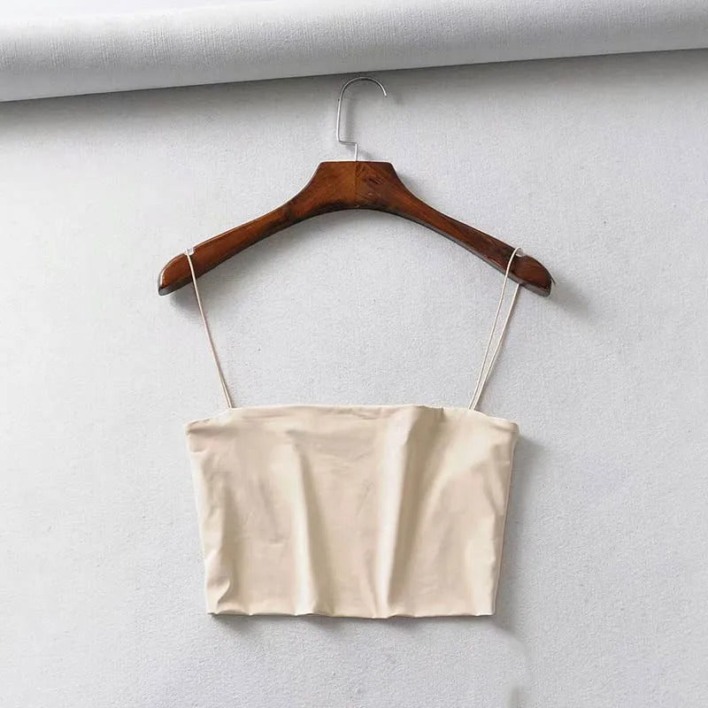 Sexy Sleeveless Cotton Crop Top for Women