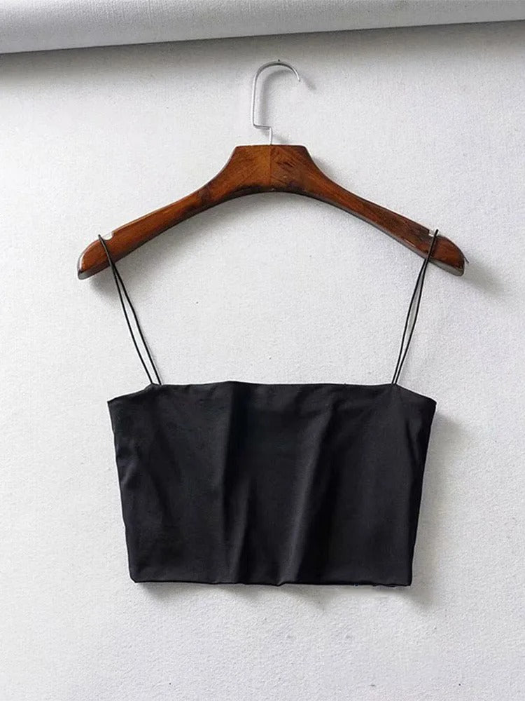 Sexy Sleeveless Cotton Crop Top for Women