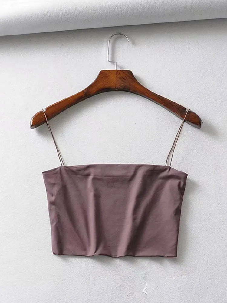 Sexy Sleeveless Cotton Crop Top for Women