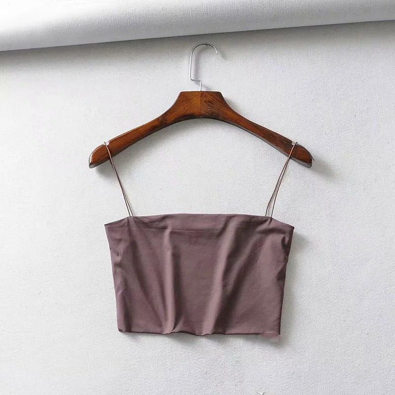 Sexy Sleeveless Cotton Crop Top for Women
