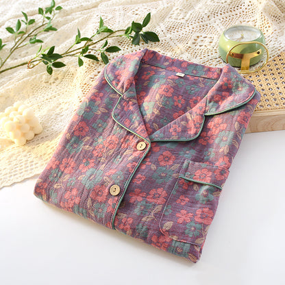 Retro festive home wear suit