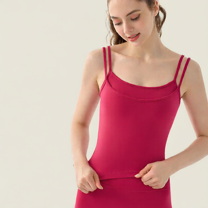 Yoga vest with thin straps