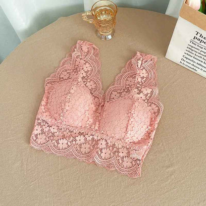 Lace V-Neck Padded Bralette Top