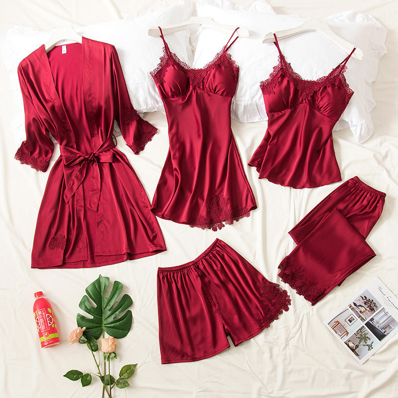 Imitation Silk Pajama Set