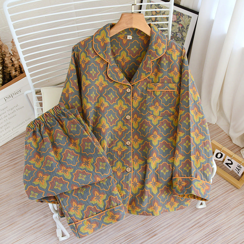 Retro festive home wear suit