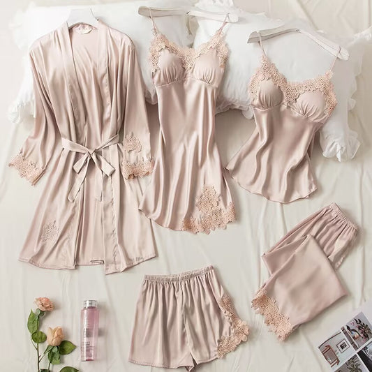 Imitation Silk Pajama Set