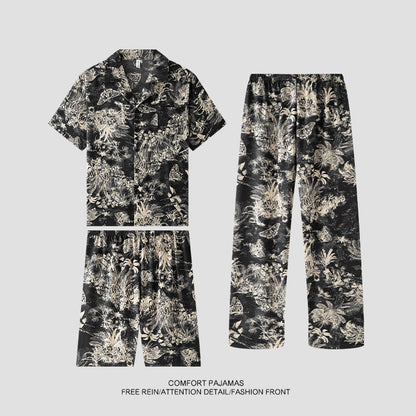 Men in ice silk pajamas