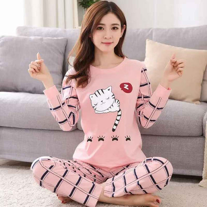 Autumn Cotton Pajama Set – Women