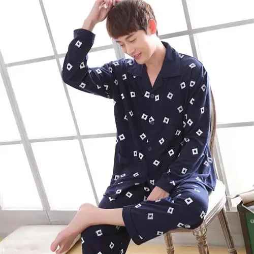 Men’s Long Sleeve Nightgown Set – All-Season Comfort