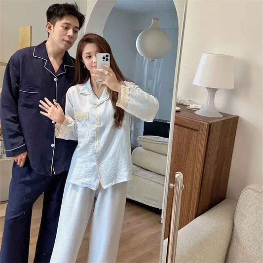 Couple’s Color Block Pajama Set – Korean Homewear