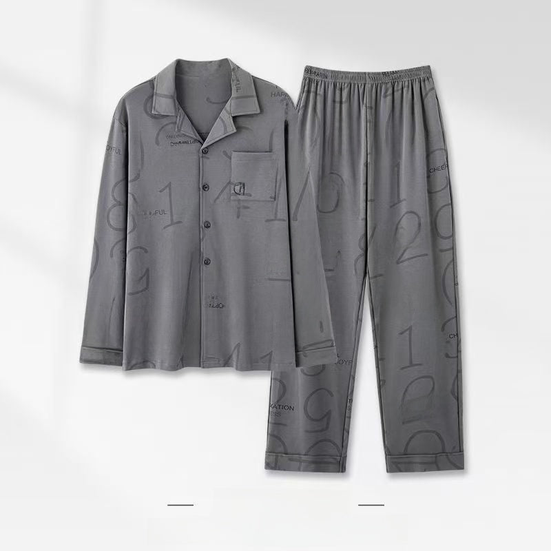 Cotton Pajama Set Long Sleeve Cardigan