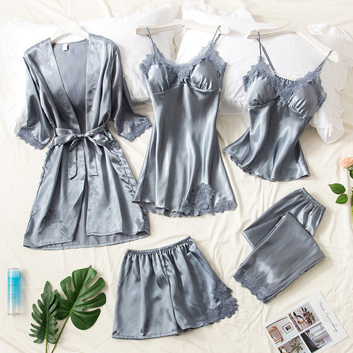 Imitation Silk Pajama Set