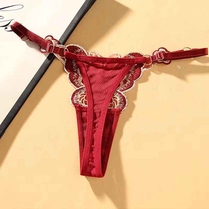 Butterfly Lace Mesh Thong Panties