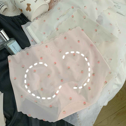 Strawberry Ice Silk Seamless Panties