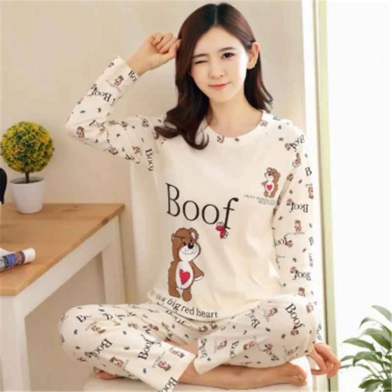Autumn Cotton Pajama Set – Women