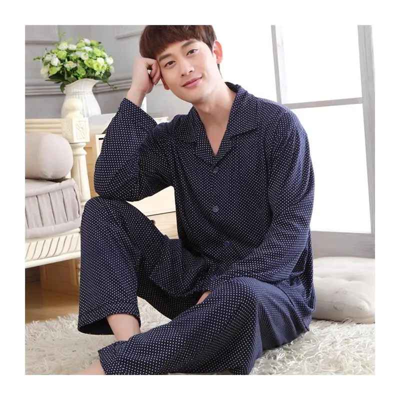 Men’s Long Sleeve Nightgown Set – All-Season Comfort