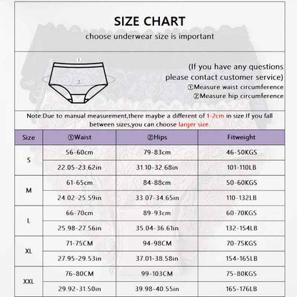 3PCS Lace Floral Embroidery Panties