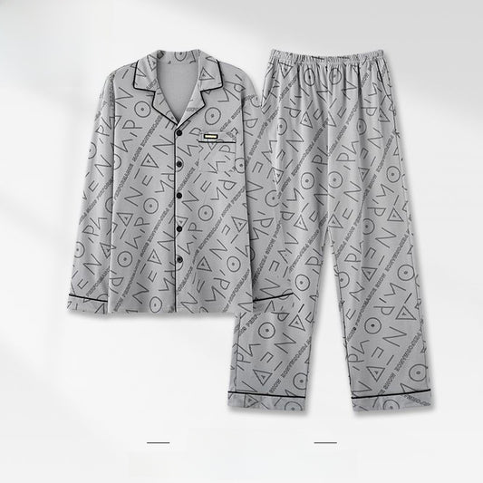 Cotton Pajama Set Long Sleeve Cardigan