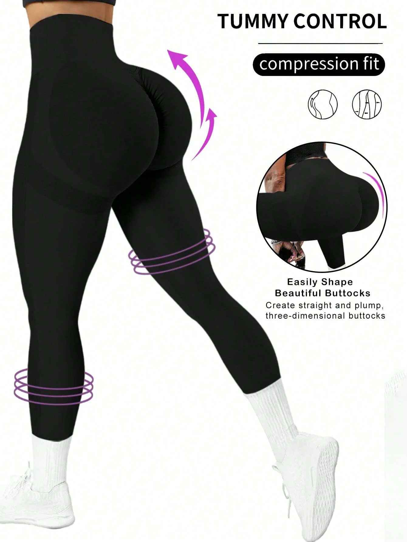 Butt Lifting Leggings – High Waist Yoga Tights