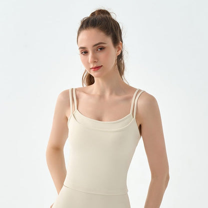 Yoga vest with thin straps