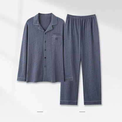 Cotton Pajama Set Long Sleeve Cardigan