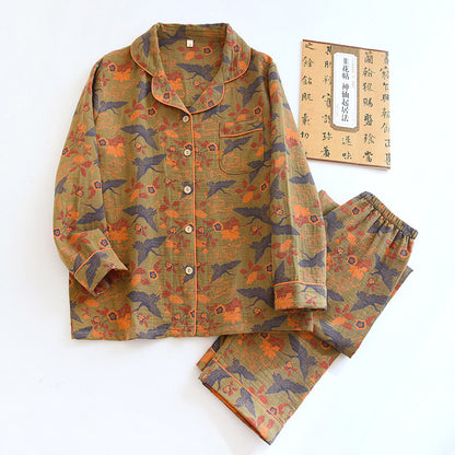 Retro festive home wear suit