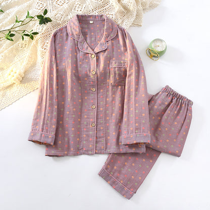 Retro festive home wear suit